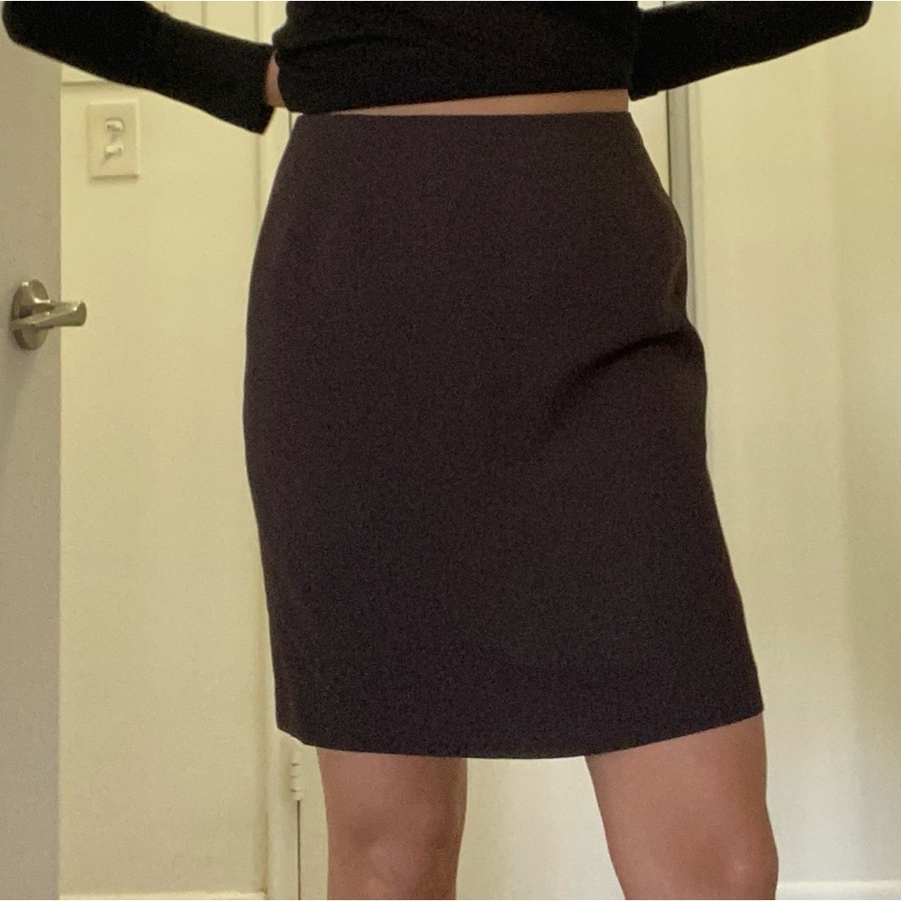 Chocolate brown pencil skirt
